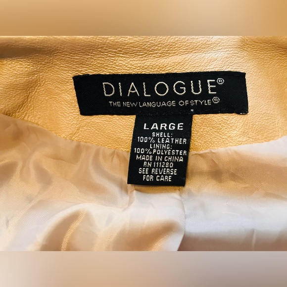 Vintage Dialogue Gold Metallic Leather Jacket - Picture 3 of 3